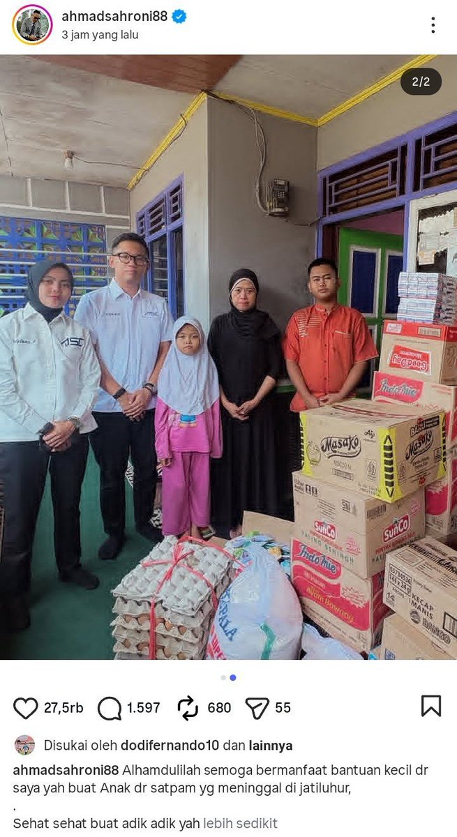 ohoxnya2's tweet photo. Alhamdulillah.. Keluarga alm bapak sumarna dapet bantuan dari ahmad syahroni 👍 https://t.co/cPhdPD8imz