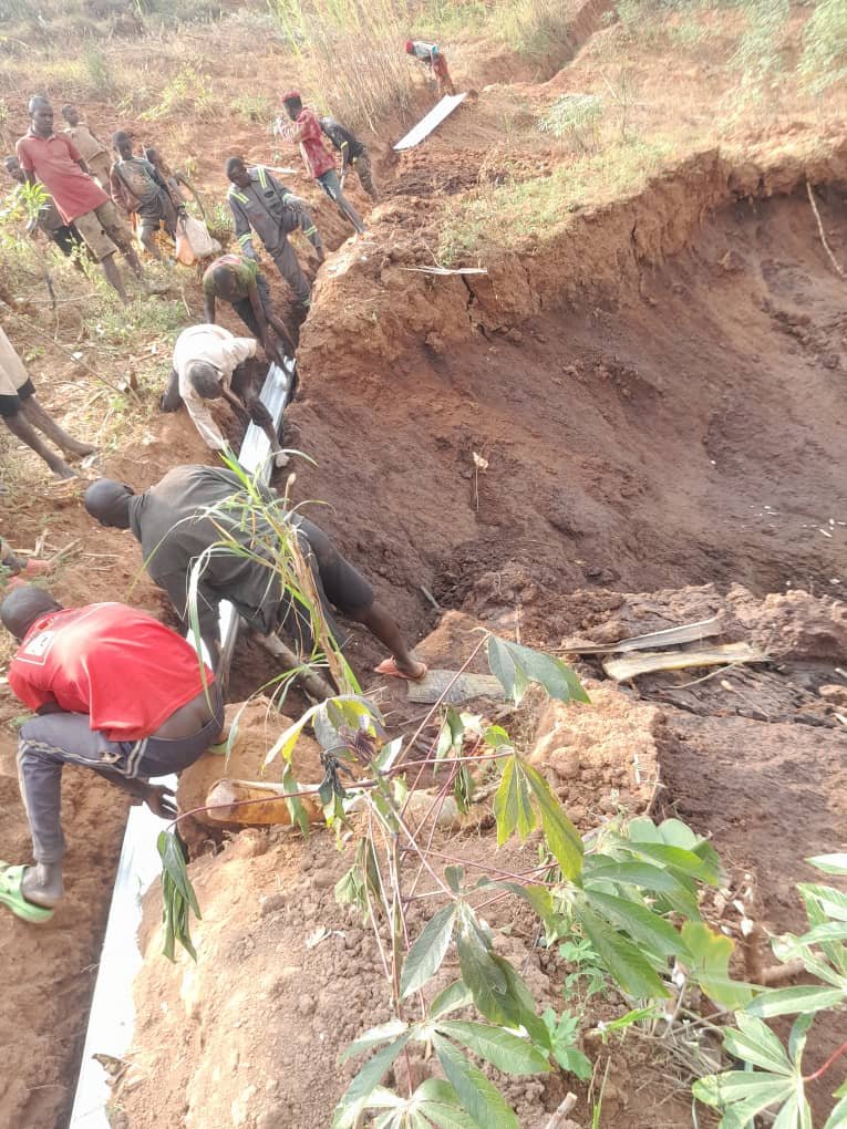 MagazineJimbere's tweet photo. 🌱 Les habitants de cinq collines de la zone #Buhangura, en commune #Kiganda (@Gitega), ont mis en place un système de retenue des eaux provenant des collines afin de cultiver des légumes pendant la saison sèche
💧 Selon le chef de zone Maxime Mbayahaga, cette initiative s'inspire d'une pratique observée dans l'ancienne province de Bujumbura Rural. Le projet est déjà réalisé sur cinq des six collines de la zone
🤝 Il salue l'engagement des habitants, qui ont eux-mêmes creusé des canaux et acheté les tôles nécessaires pour faciliter le passage et la retenue de l'eau
#Burundi #Jimbere