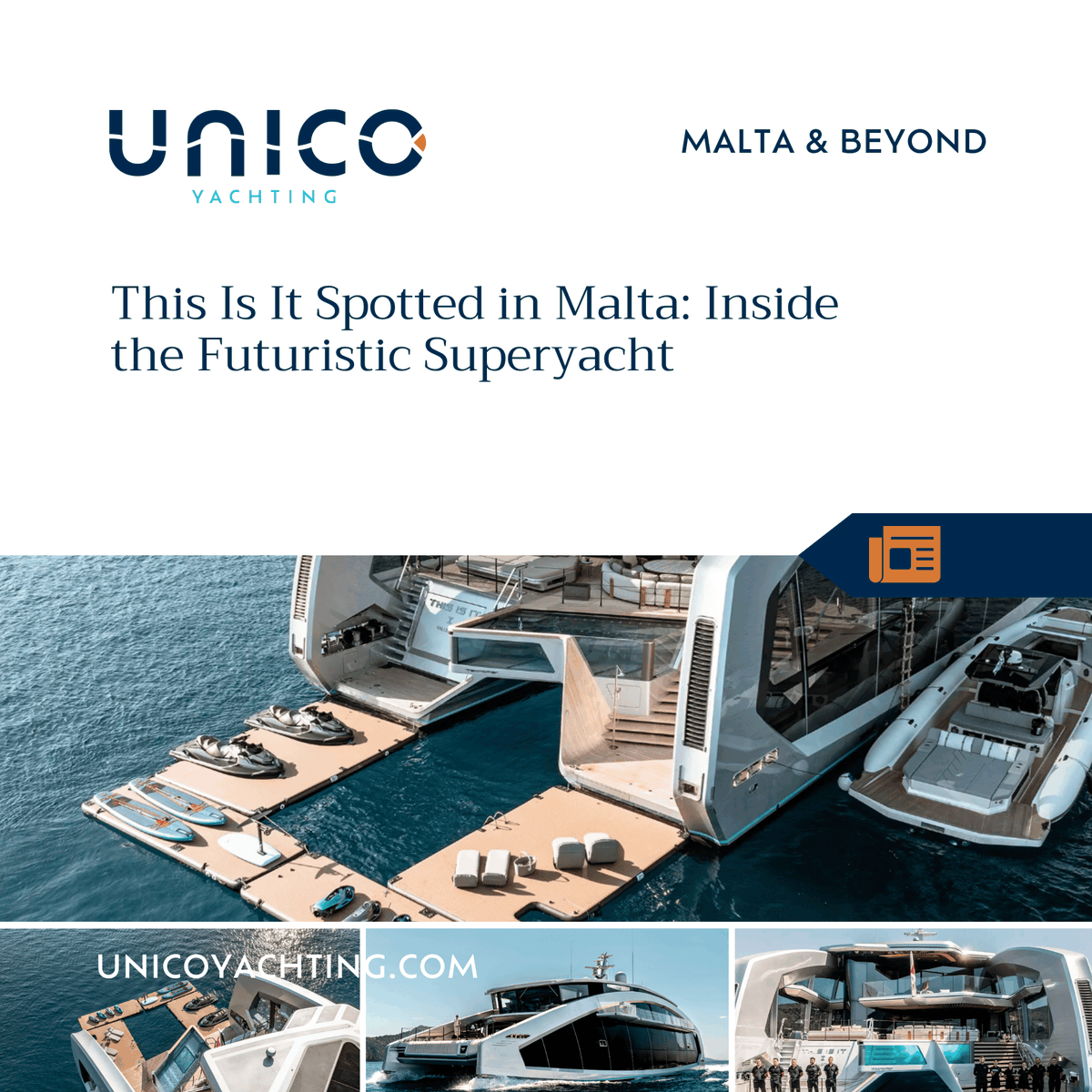UNICOYachting's tweet photo. Recently spotted in Malta, 𝐓𝐡𝐢𝐬 𝐈𝐬 𝐈𝐭 often dubbed the "𝐋𝐚𝐦𝐛𝐨𝐫𝐠𝐡𝐢𝐧𝐢 𝐨𝐟 𝐭𝐡𝐞 𝐒𝐞𝐚𝐬" is redefining what a modern superyacht can be.

🔗  Read the full article: https://t.co/tBvMJT6dXZ

📸 Photo credits: This Is It website. https://t.co/JZJxAydsHd