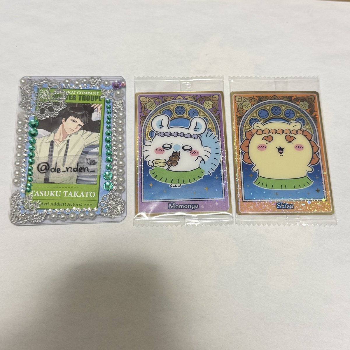 de_nden_'s tweet photo. 【交換】ちいかわ 人魚の島の秘密 ウエハース
特典　カード

譲▶︎⭐︎モモンガ.シーサー

求▶︎⭕️〉🟢

⭐︎は⭕️もしくは2点纏めての方

郵送希望
よろしくお願いいたします。 https://t.co/JHIBCPcArX