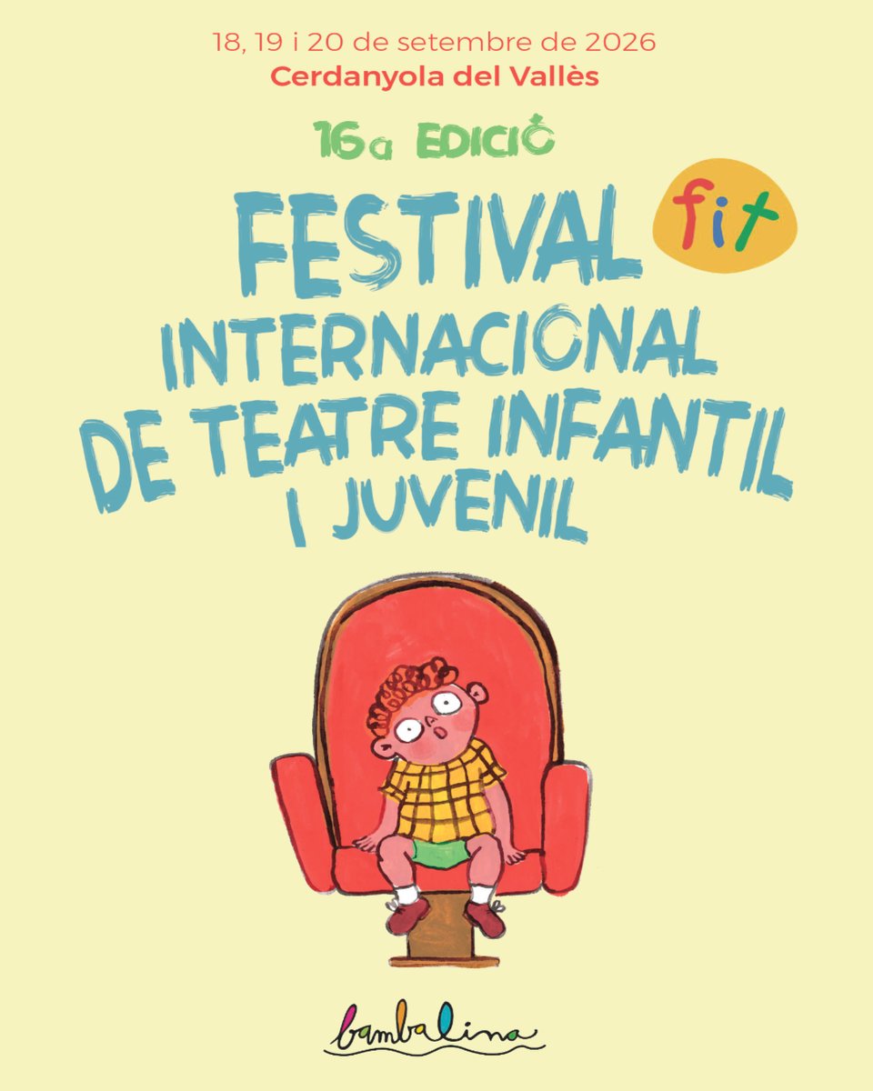 Cerdanyola's tweet photo. 📣El FIT2026 ha presentat el cartell de la seva 16a edició, obra de la il·lustradora Marina Sáez

📅Del 18 al 20 setembre, #Cerdanyola tornarà a omplir-se de teatre, imaginació i emocions per a infants, joves i famílies. Ben aviat, tota la programació!

ℹ️https://t.co/rnEuMFZUlK https://t.co/RpixySumpV