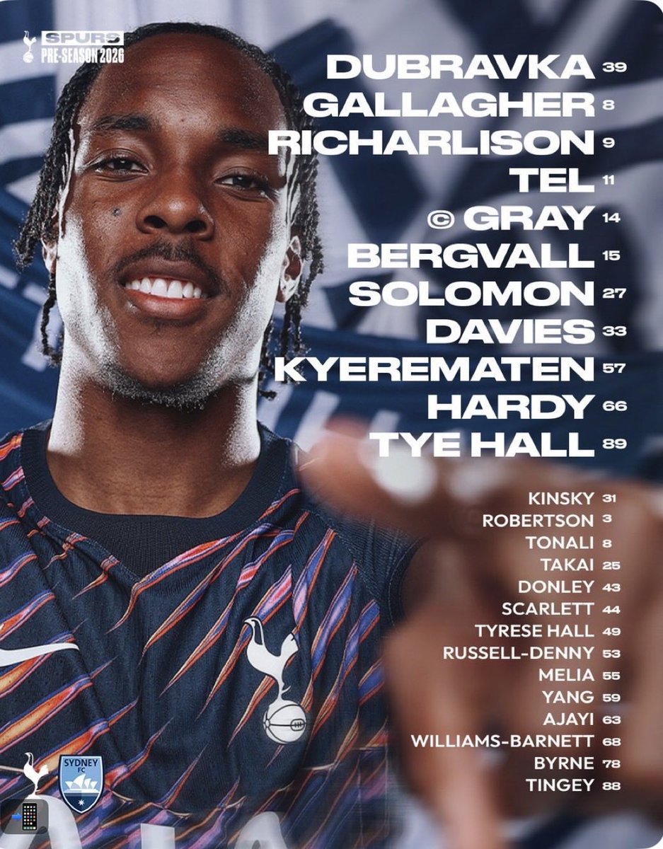 FPL_S7S's tweet photo. 📋 Tottenham XI is out! ✅

Mostly backup players start. Don’t read too much into this one.
 
DUBRAVKA ✅
Richa✅
Tel✅
#FPL https://t.co/gFFcT7Wr0G