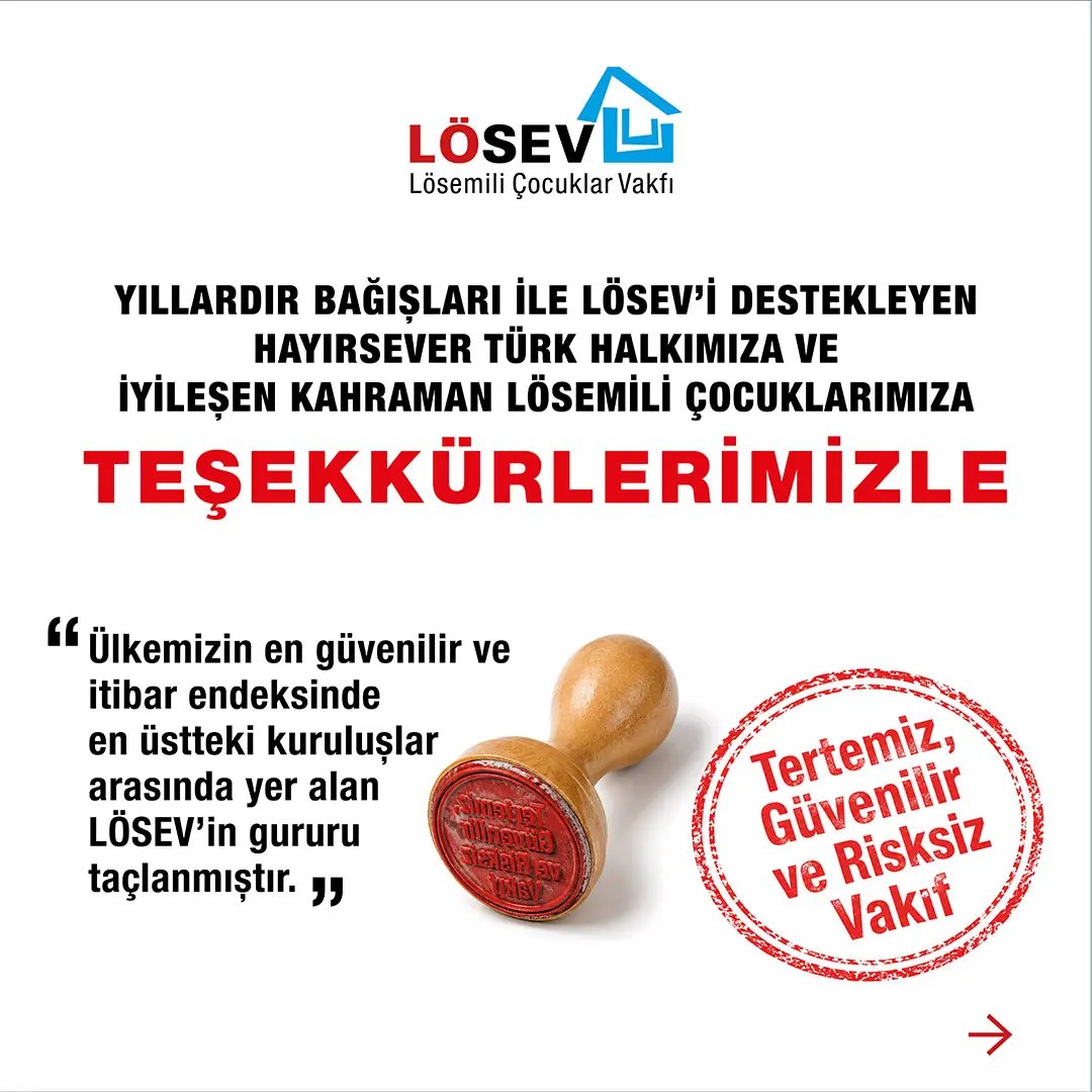 losev1998's tweet photo. Tertemiz, Güvenilir ve Risksiz Vakıf

T.C. Kültür ve Turizm Bakanlığı Vakıflar Genel Müdürlüğü Başmüfettişlerince gerçekleştirilen detaylı denetim sonucunda vakfımızın; faaliyetlerini amaç ve hedeflerine uygun şekilde yürüttüğü tescillendi. Ülkemizin en güvenilir ve itibar endeksinde en üst kuruluşları arasında yer alan LÖSEV'in gururu taçlanmıştır.

🔗 https://t.co/TkwPXLJqpD
