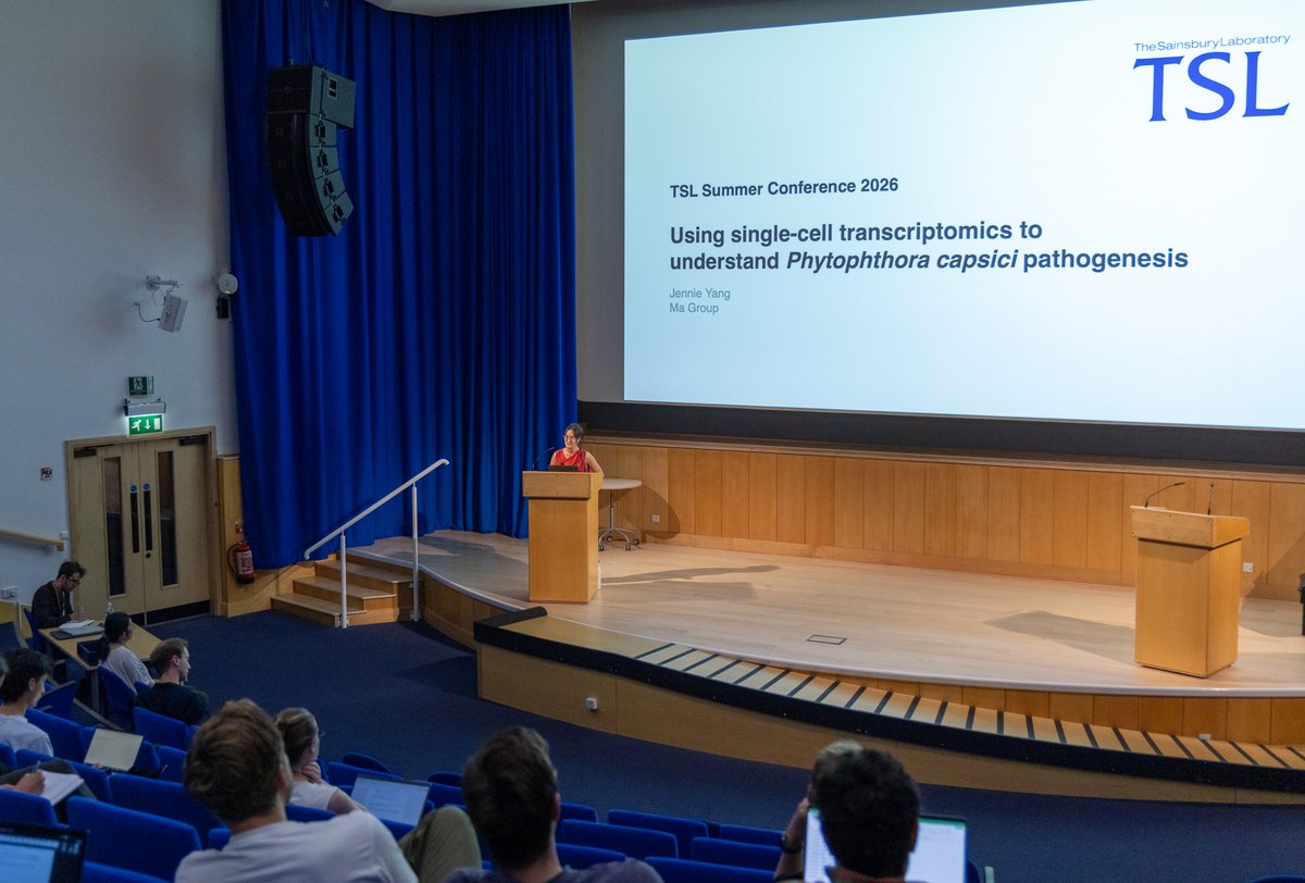 TheSainsburyLab's tweet photo. Day 6 talks started with @MitchellSorbel2 @jne_yang and Tim Thomsen #TSLSummer2026 https://t.co/cSLDbNgWJn