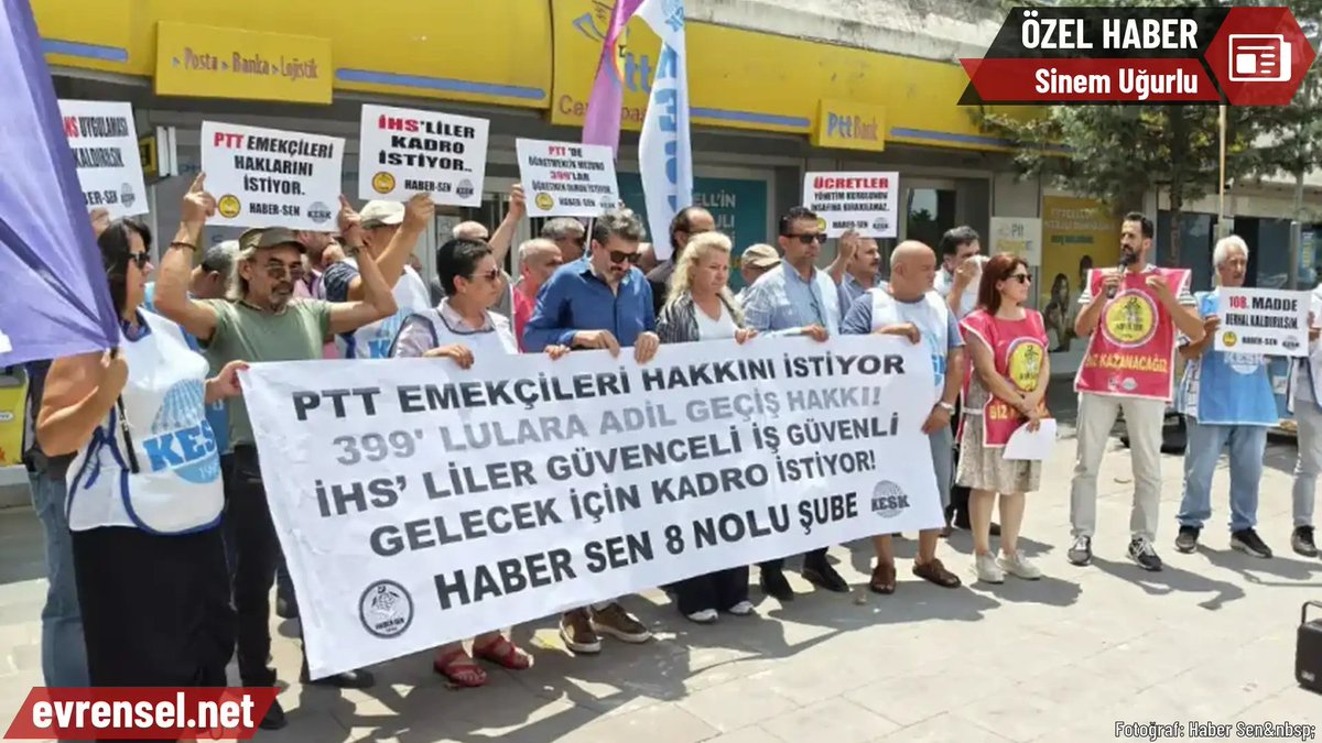 evrenselgzt's tweet photo. Meclis'te kabul edilen 'torba teklif' ile PTT çalışanlarının iş güvencesinin rafa kaldırılması üzerine sendikalar mücadele kararı aldı. Güven Haber-Sen, yeni yasayı Anayasa Mahkemesi'ne taşımak için siya parti turlarına başlayacak. 

Haber-Sen ise iş güvencesini ortadan kaldıran 108. maddenin iptali için hem hukuki süreçleri başlatacak hem de iş bırakma dahil eylem takvimini gündemine aldı.

Sinem Uğurlu’nun haberi

https://t.co/TUpLMgq0x8