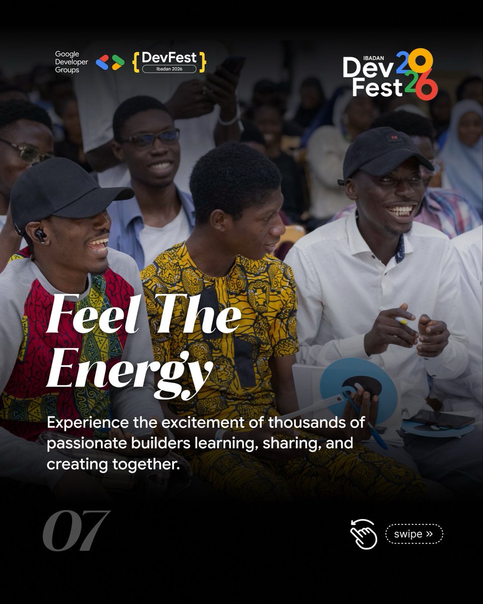 gdgibadan's tweet photo. It is totally non-negotiable to miss GOOGLE DEVFEST 2026..😤

Swipe👉 and tell us which one got you 😉 https://t.co/RSwQaPbxJ4