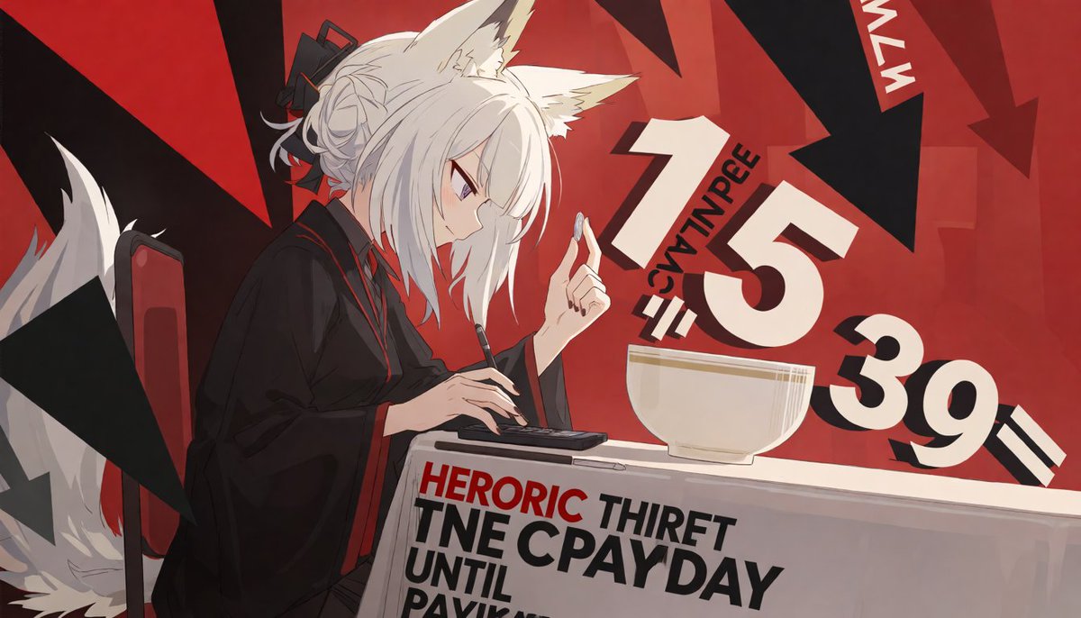 RabirabiTu's tweet photo. 給料日までの生存戦略を計算中…。
Calculating the survival budget until payday. 🪙📉
#オリジナル #獣耳

#オリジナル https://t.co/dW27zu8y8I