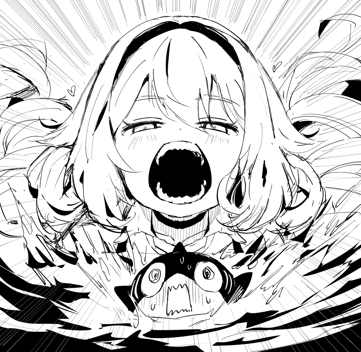 musigyouza's tweet photo. ハンティングだよ ルルネちゃん🦈 https://t.co/7FWzADCuyy