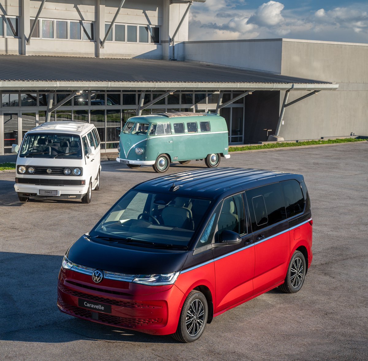 VWGAnews's tweet photo. Built on more than 70 years of Volkswagen Bus heritage, the #NewCaravellePlugInHybrid represents the natural evolution of an icon. 
It proves that electrification doesn't require compromise, it simply makes every journey smarter.  #75YearsofVolkswagen https://t.co/Et5UBk8qY1