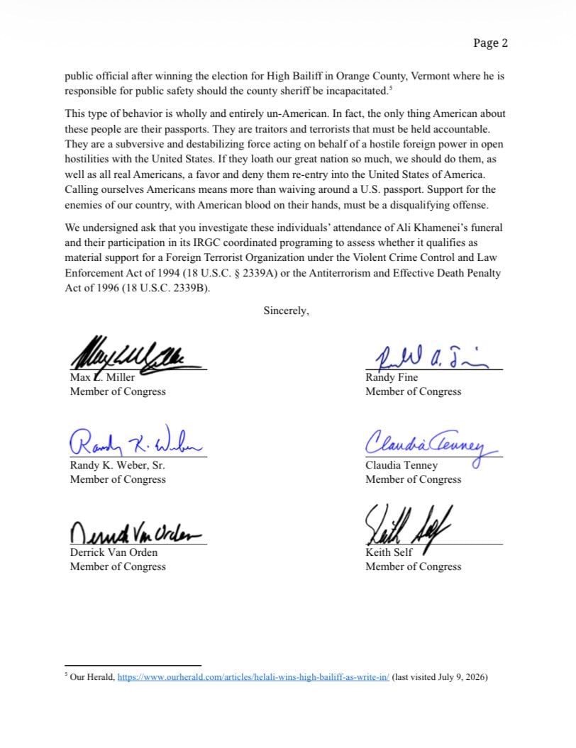 BasiraPress_'s tweet photo. 🎯 BREAKING: Jewish-American Congressman Randy Fine and several other members of Congress call for revoking the citizenship and even flaunting threats of the death penalty for Irish-American journalist Calla Walsh due to her opposition to genocide and support for the betterment of human society

Randy Fine is the same demon who said, in response to a photo of a dead Palestinian child with the question how could he sleep at night, Fine responded "Quite well, actually! Thanks for the pic!" Fine also advocated for starving Palestinians in Gaza, tweeting "Stop the [aid] trucks. Let them eat rockets" and also "starve away."

Fine even celebrated the murder of an American citizen in the West Bank.

Yet a journalist like @CallaWalsh who exposes corruption and wickedness, including the likes of Randy Fine, should be threatened with revocation of citizenship and even the death penalty?

No matter if Walsh or other American citizens oppose the very essence of the US system and American identity in its entirety — rather than being a reformist who seeks to change certain aspects of it — they are not enemies of the American people themselves and in fact are loyal to them and their well-being. Opposing the Epstein class, including Randy Fine, is in order to remove the deep evil that rots all societies around the world, which the American people themselves don't benefit from.

American identity currently equates to godless liberalism: it is an idea, not a people. America can import a Hindu Indian on an H1B visa and as long as that migrant believes in the separation of church and state and unlimited individual "freedoms" (to be enslaved by sin and carnal desires), then they become an American. It is not like a French person who disagrees with Macron, as they would still be French. America is an idea — and until that idea changes to something less Satanic and in opposition to divine values (which liberalism is all about), rejecting American identity is simply a rejection of liberalism and not a hatred for those who are citizens of the country. If the definition of what it means to be American changes in the future, then those who were born in the US or hold US passports can reconsider ascribing to American identity.

Randy Fine and the other members of Congress who signed this dangerous letter are the enemies of the people of America. They are servants of a system which acts as a parasite on its own people in order to prop up a Satanic empire.

American citizens should be allowed to develop a conscience and question the official narratives of the Zionist media about everything, including about Islam, the resistance axis, and who is truly on the right side of history. If that leads them to understanding that Martyr Ayatollah Sayyed Ali Khamenei is one of the most righteous political leaders to ever exist and was assassinated by some of the most dirty and evil political leaders to ever exist, then that does not warrant being stripped of citizenship nor being threatened with death.

This is a dangerous precedent designed to stifle dissent and prevent people within the west from developing a conscience and taking a stand against their pedophile, cannibal rulers.