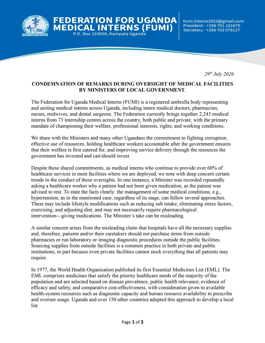 FUMI_org's tweet photo. Kindly find attached our STATEMENT on the trending videos from the oversight but the ministers of local government. https://t.co/MmhJ4Di0sS