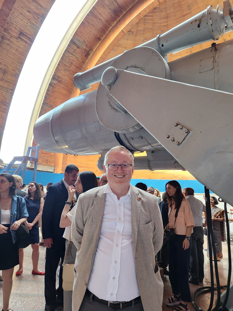 AndrewTurnerCAN's tweet photo. Thanks to the Foreign Ministry for hosting the diplomatic community visit at the Byurakan Observatory.  A tremendous opportunity to learn about Armenia’s extensive history of scientific contributions and ongoing work. https://t.co/XNArahu7WJ