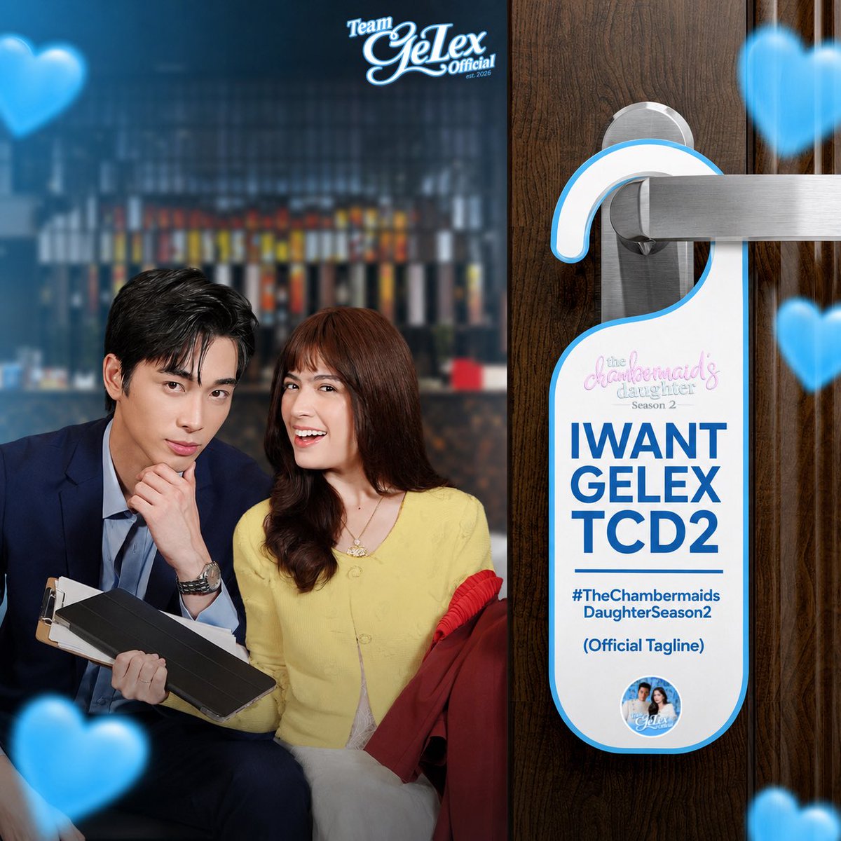 TeamGeLexOFC_'s tweet photo. 𝗬𝗢𝗨𝗥 𝗥𝗢𝗢𝗠 𝗜𝗦 𝗥𝗘𝗔𝗗𝗬! 🛎️

It’s time to check in for another unforgettable stay with Hannah Montano and Daniel Jeon! The next chapter of The Chambermaid’s Daughter Season 2 is finally here—packed with more kilig, heartfelt moments, and unexpected twists you won’t want to miss!

🎬 𝙏𝙝𝙚 𝘾𝙝𝙖𝙢𝙗𝙚𝙧𝙢𝙖𝙞𝙙’𝙨 𝘿𝙖𝙪𝙜𝙝𝙩𝙚𝙧 𝙎𝙚𝙖𝙨𝙤𝙣 𝟮 – 𝙋𝙖𝙧𝙩 𝟭
🕛 Streaming TONIGHT at 12:00 AM
📍 Exclusively on iWant

Haven’t subscribed yet? Subscribe now and enjoy The Chambermaid’s Daughter Season 2 for as low as ₱35/month!

Your room is ready… all that’s missing is you.

IWANT GELEX TCD2
#TheChambermaidsDaughterSeason2

@ofc_iwant @vaughnic @itsmereynabs @BGYO_Gelo @alexailacad @TheodoreBoborol