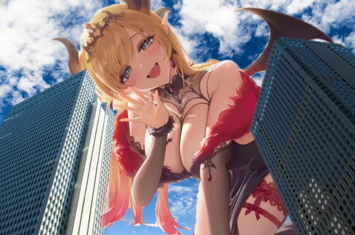 RbVrsb's tweet photo. 小人の街に囁きかける巨大なサキュバスちょこ先生
#giantess https://t.co/J3B6ivWnrl