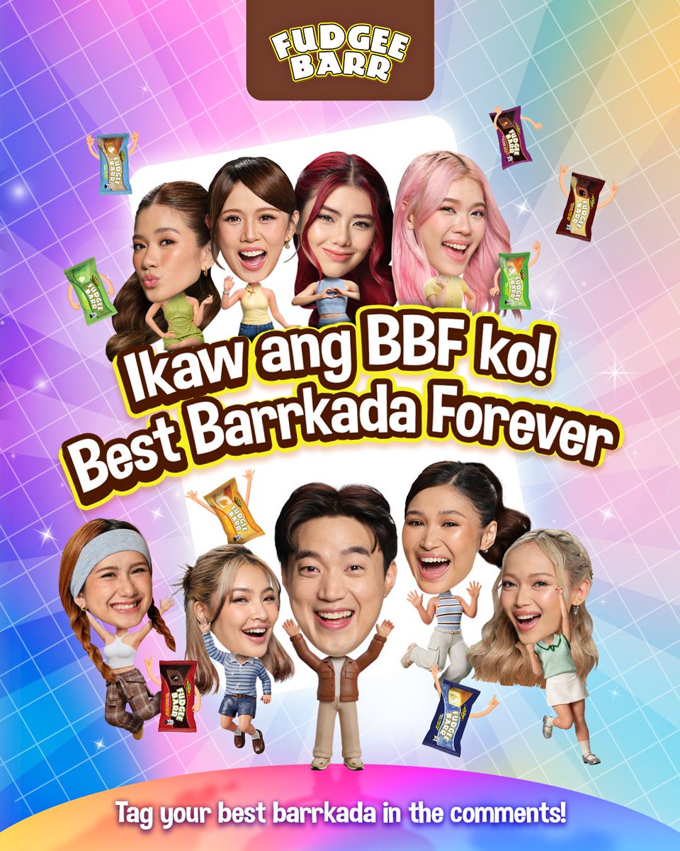 FudgeeBarr_PH's tweet photo. Gawing mas OBarr sa Saya ang Friendship Day kasama ang iyong best barrkada!​

Tag and leave a sweet message for them in the comments!​
​
Shop now for your Barrkada’s OBarritong snack! ​
Lazada: https://t.co/L9ayg63OKT ​
Shopee: https://t.co/ITktSvB7UI​

#FudgeeBarr https://t.co/4VYW1Zi8VT