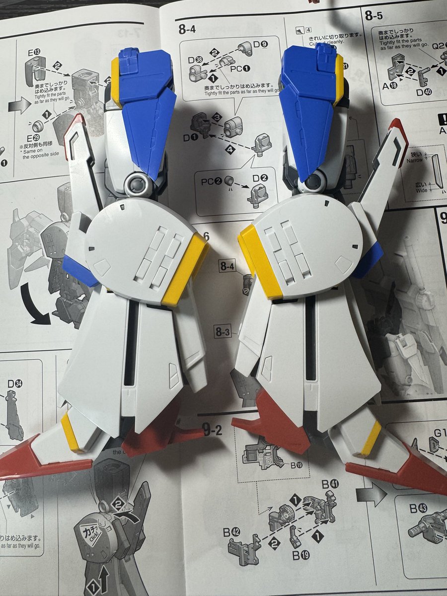 creates_to's tweet photo. ZZ君の脚と腰が出来てきました✨
膝の横の丸いパーツが好きなんですよね〜😆
#ガンプラ　#ガンプラ好きな人と繋がりたい https://t.co/5hyAsHOoyT