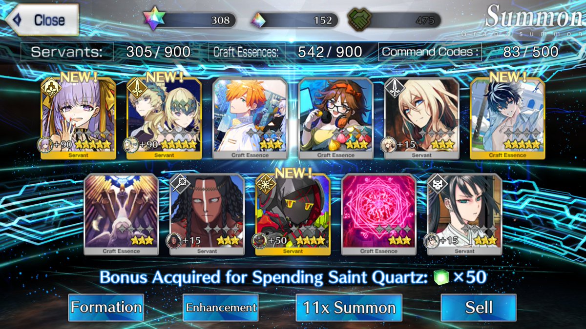 SupremacyAl's tweet photo. The absolute best my luck has ever been with FGO. 90sq total, first pull was a nothingburger. Was afraid I'd have to pour everything in for BB Dubai and rush through content for more SQ. Now I'm stuck between saving up or trying for Xu Fu. https://t.co/9xHjqxyQYY