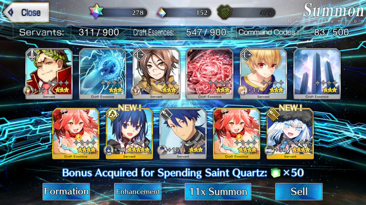 SupremacyAl's tweet photo. The absolute best my luck has ever been with FGO. 90sq total, first pull was a nothingburger. Was afraid I'd have to pour everything in for BB Dubai and rush through content for more SQ. Now I'm stuck between saving up or trying for Xu Fu. https://t.co/9xHjqxyQYY
