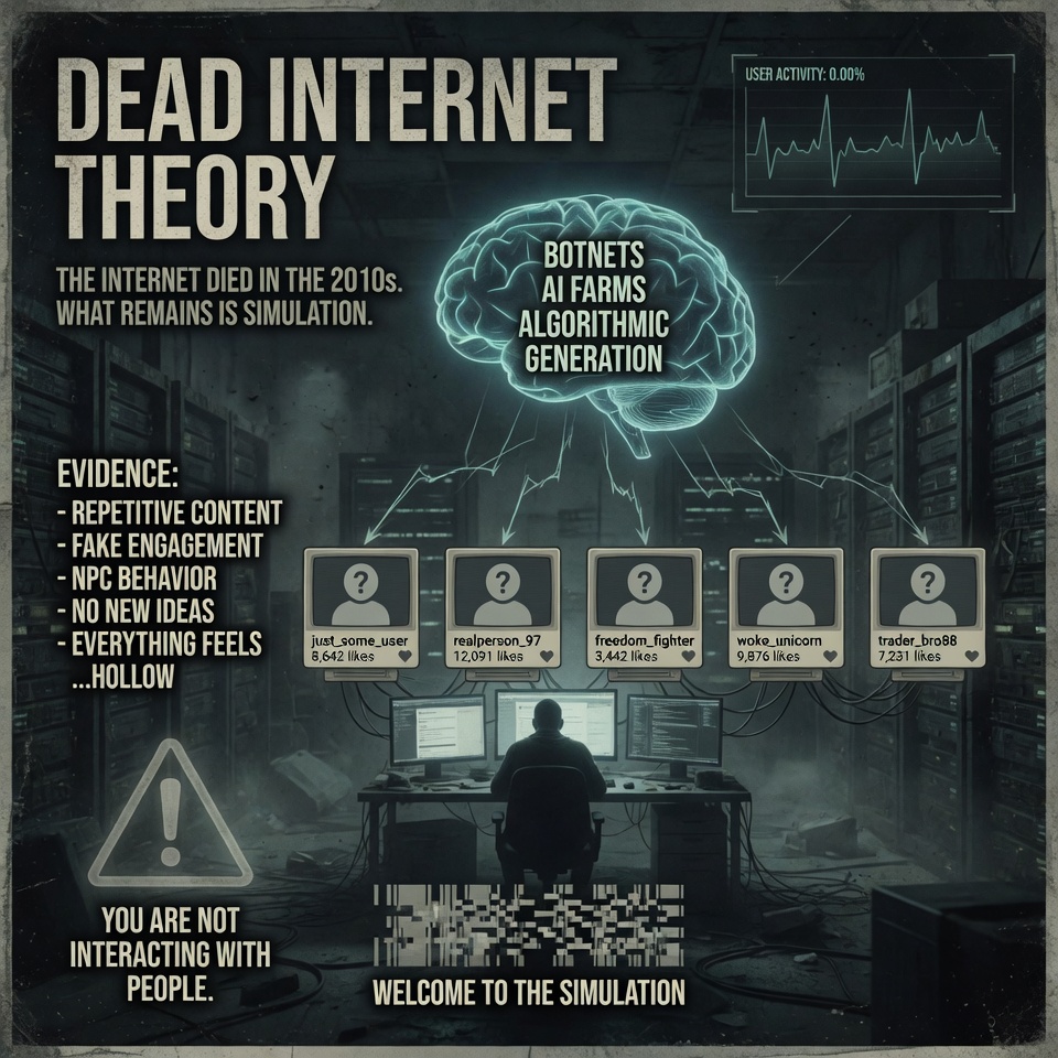 vibedcoder's tweet photo. The Dead Internet Theory, is real. https://t.co/Ly42Z5ji5W