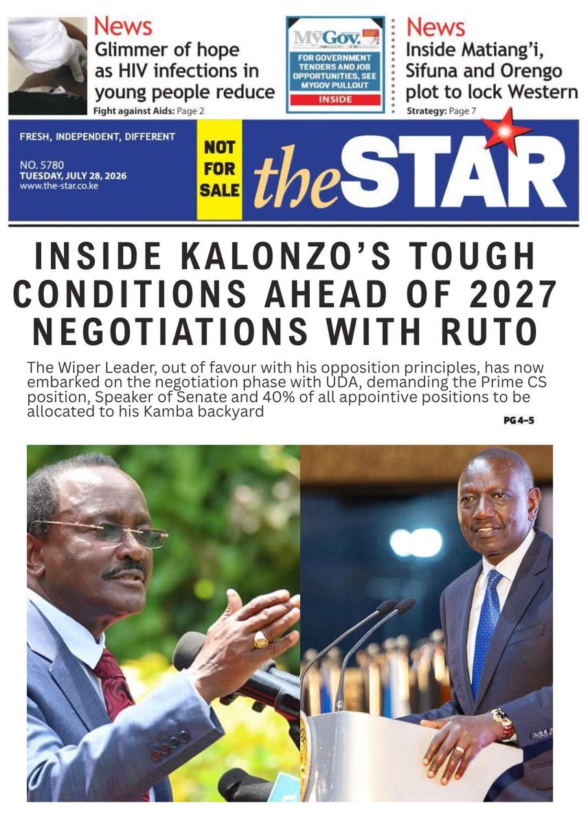 _anittapoderosa's tweet photo. The appointment of Koki Muli to Cabinet continues to be viewed as a clear indicator that the Wiper leader has already reached an understanding with the presidency.
Sifuna Worries Wiper
#KalonzoAtStateHSE
Kambas &amp; Kales
Lazy Musyoka https://t.co/aeM9b9Gxa1