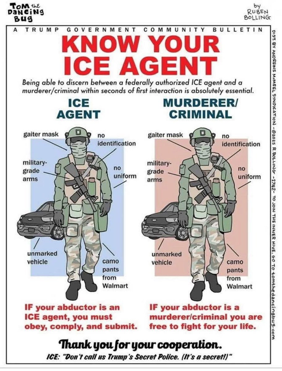 dtf1947's tweet photo. @TheJFreakinC @antifaoperative As a public service here is an explanation of the clear differences between ICE agents and criminal thugs who seek to do you harm. https://t.co/DvbHNSs9Jf