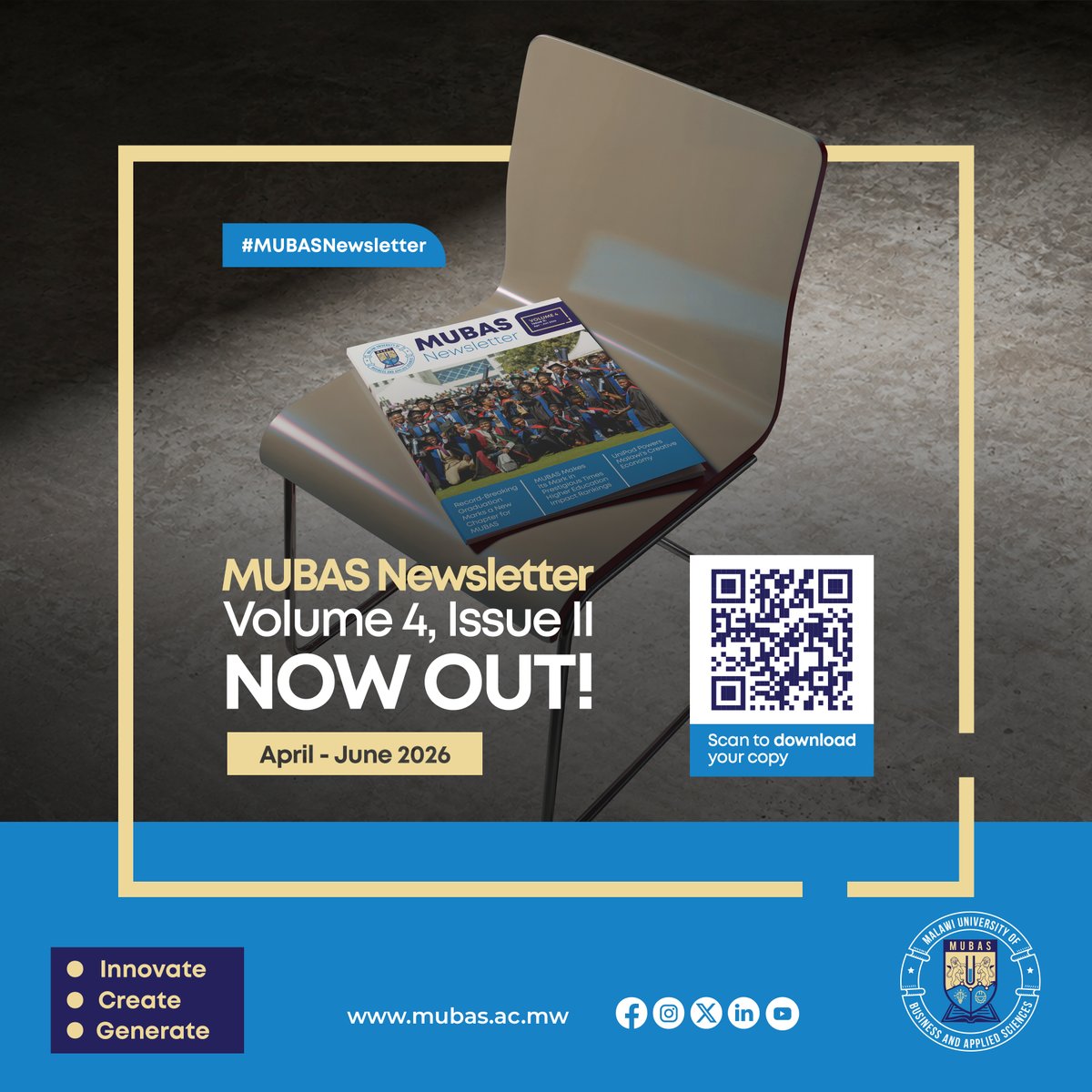 mubasmw's tweet photo. 📢 𝗧𝗵𝗲 𝗠𝗨𝗕𝗔𝗦 𝗡𝗲𝘄𝘀𝗹𝗲𝘁𝘁𝗲𝗿 𝗩𝗼𝗹𝘂𝗺𝗲 𝟰 𝗜𝘀𝘀𝘂𝗲 𝗜𝗜 𝗵𝗮𝘀 𝗱𝗿𝗼𝗽𝗽𝗲𝗱!
📖 Be the first to read: https://t.co/RkmiQP7mzQ
#MUBASNewsletter #BuildingMomentum #Relevance
#MUBASHUWA #TheHomeOfInnovation
#Innovate #Create #Generate https://t.co/LEgA5jhksd