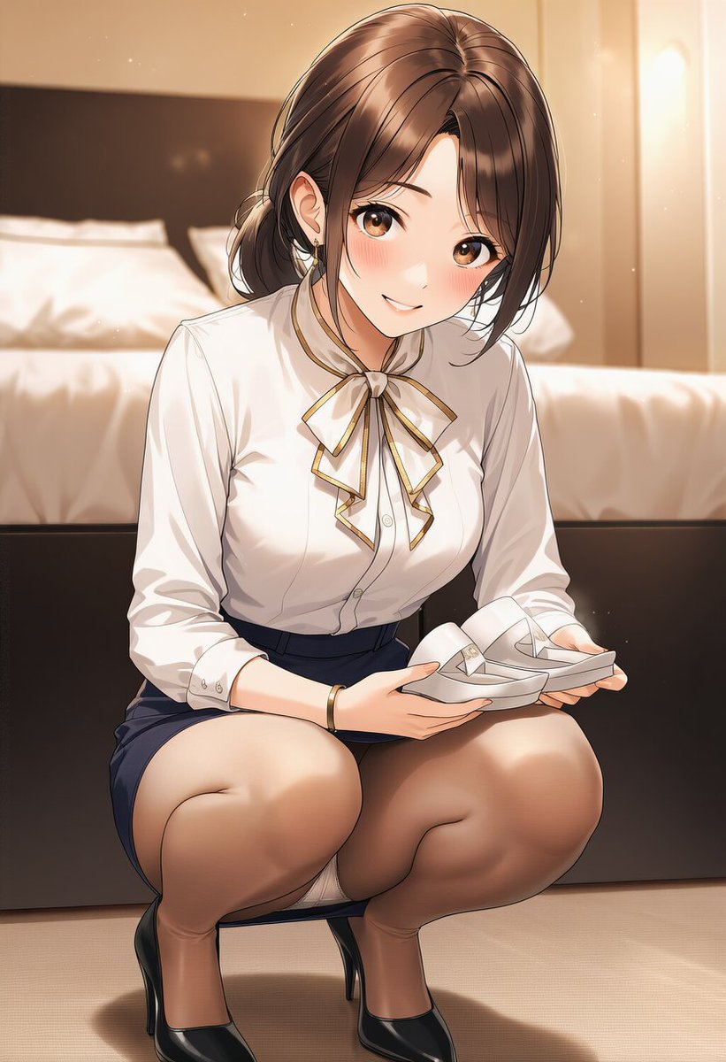 kaorunoshi97mo's tweet photo. 「スリッパいかがですか？」#AIイラスト https://t.co/qS9zDGI0TI