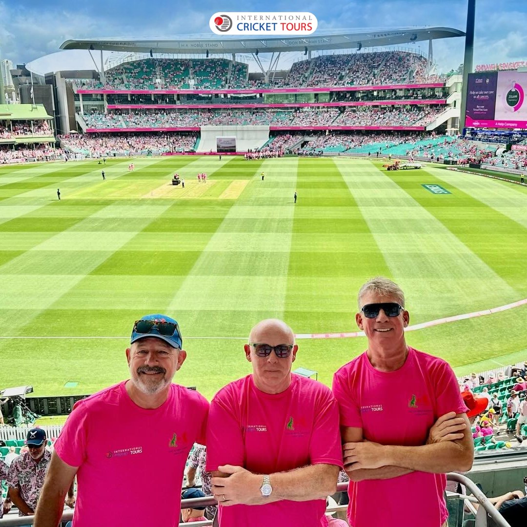 ICricketTours's tweet photo. Throwback to the Pink Test in Sydney for the Ashes 2025/26 🏏🇦🇺

Missed out? Join us for the Australia White-Ball Series this year 👉 https://t.co/YLj8xo3yDp  

#internationalcrickettours #throwbackthursday https://t.co/oLXbVfcZtC