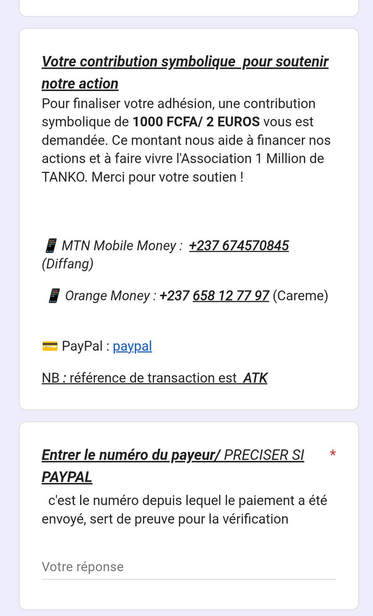 FatiaMBIDA1's tweet photo. Une autre personne valeureuse à soutenir c'est Achille Tanko.
Il nous faut #1MillionDeTanko

1million de personnes unis vers le même objectif ça impacte.

Rejoignez l'association 1 million de Tanko. 

https://t.co/KBGTLgw93D https://t.co/Jr1gjdgOBZ