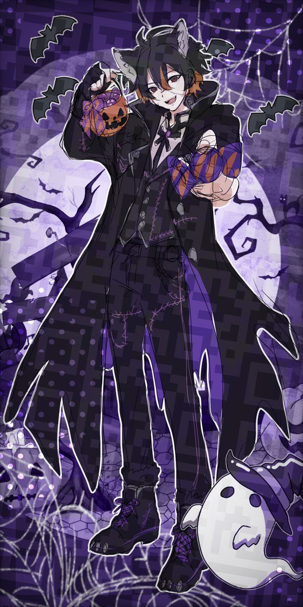 NG_sinoo's tweet photo. 🎃ハロウィン無償モデル募集🎃

VTuber・IRIAMライバー様を対象に、ハロウィン衣装の全身立ち絵を【各デザイン1名様】無償で制作します！

🐈‍⬛黒猫×魔女×ミイラ
🐺狼男×フランケン×吸血鬼

ご応募は、希望する衣装とキャラクター資料をリプへ🕸️
締切：8月2日 23:59

フォロー・いいね・RPは任意です。企画を応援していただけるとうれしいです！

#無償企画 #VTuber