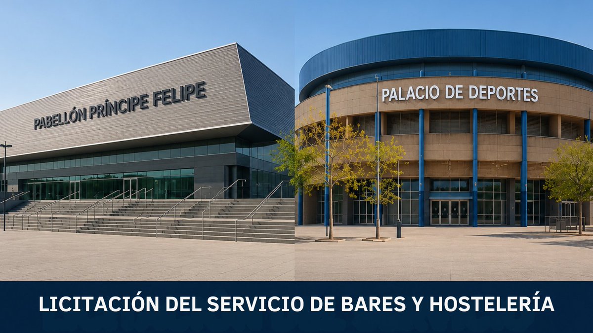 Inaemorienta's tweet photo. #Zaragoza Deporte saca a licitación la gestión y explotación del servicio de bares y hostelería para el Pabellón Príncipe Felipe y del Palacio de Deportes.
🗓️El plazo finaliza el 4 de septiembre.
💻https://t.co/7UQ5gc94mo https://t.co/tFHMDgj5YX