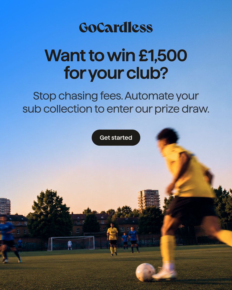 CambsFA's tweet photo. We know that you could always use more funding towards pitch fees, new kit, or matchday equipment.

We’ve teamed up with @GoCardless to give our local grassroots clubs and leagues the chance to win 1 of 10 x £1,500 cash prizes to fund their upcoming campaign! 🏆

(1/3) https://t.co/eDp8uljc6W