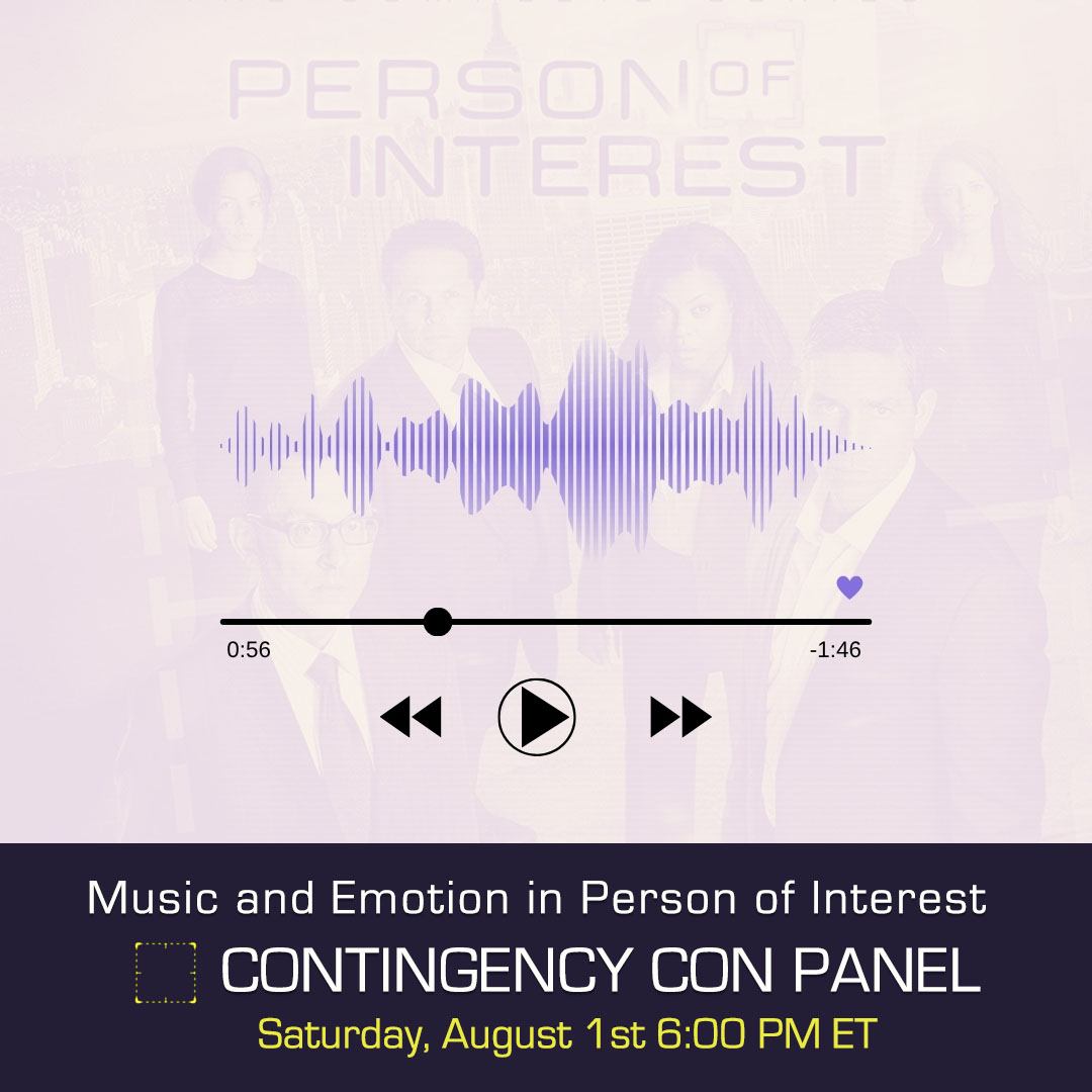ContingencyCon's tweet photo. Music is a powerful tool, and many episodes of Person of Interest use pre-existing songs to heighten the emotion of certain scenes. Come prepared to discuss your favorite music choices from the show and why you think they work so well. 

Register today - https://t.co/hy3OJkPjJR https://t.co/rcBLfhqqPj