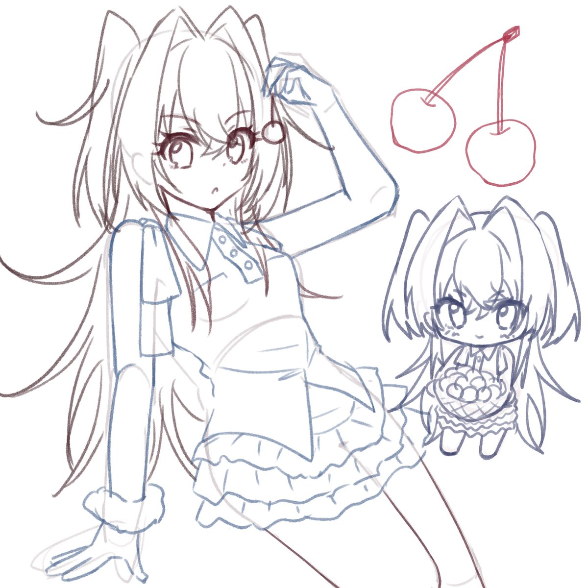 nagori_7575's tweet photo. 詰め込みしてみたかったので❣️服もいつものメイド服とは違う服にしてみました-_-b
#イラスト　#絵柄が好みって人にフォローされたいㅤ #OC https://t.co/9RDsPlbwNJ