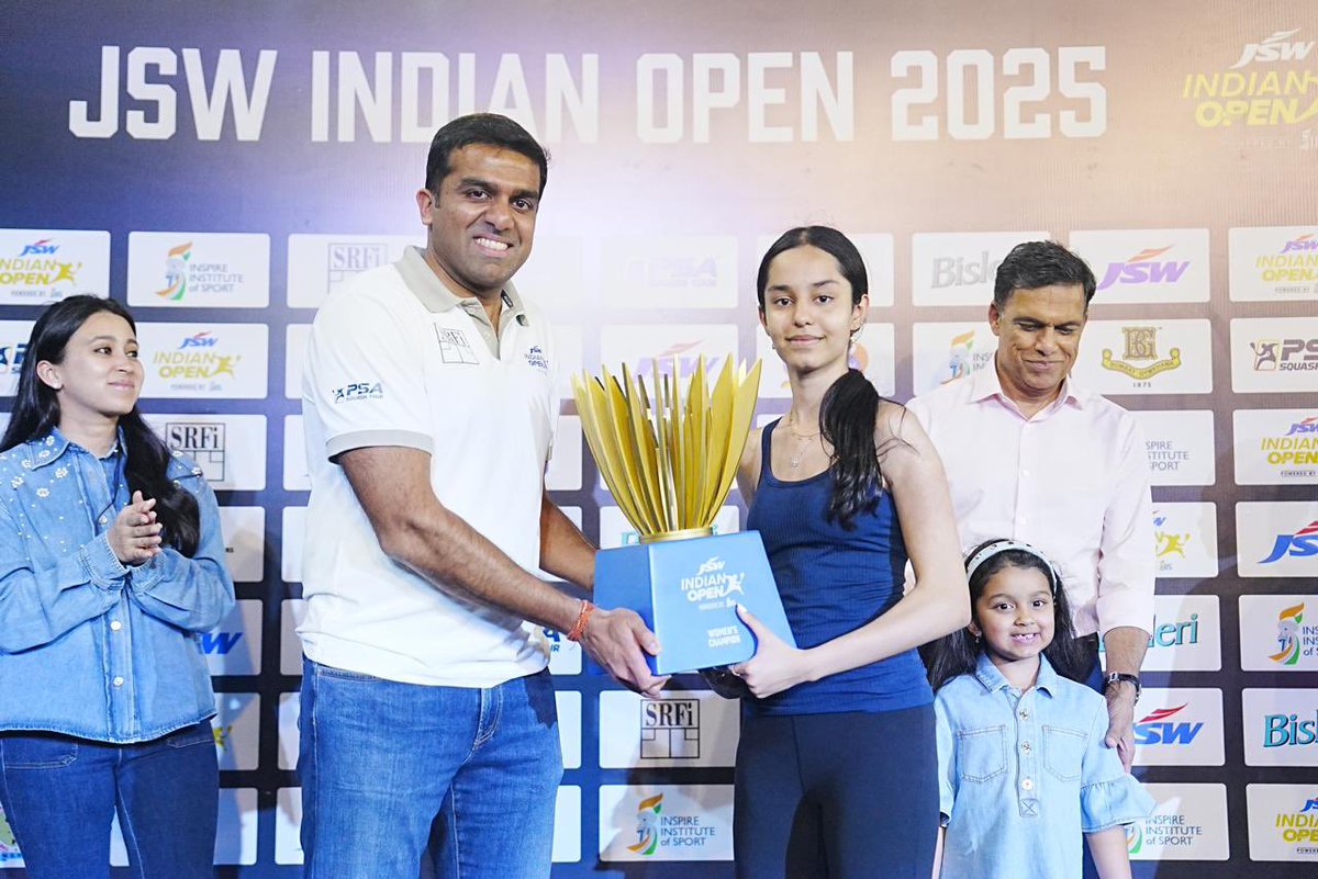 ParthJindal11's tweet photo. When i started the JSW Indian open for squash in 2025 the idea was to create a world class tournament on home soil in order for players like Anahat, Veer, Abhay, Velavan and many more to get the chance to show case their skills and gain much needed confidence. It gives me so much joy that Anahat who we have been backing through interventions in coaching, S&C and nutrition since 2023 is now the junior world champion. LA has always been the mission for us at JSW for Anahat and we will continue to work hard for her and for Indian squash and sport. A huge congratulations to Anahat and her wonderful family who have been her rock. We will all work our best with SRFI to make the JSW Indian Open even bigger and to make Team India stronger for LA. At @TheJSWGroup we will do whatever it takes to win Gold!