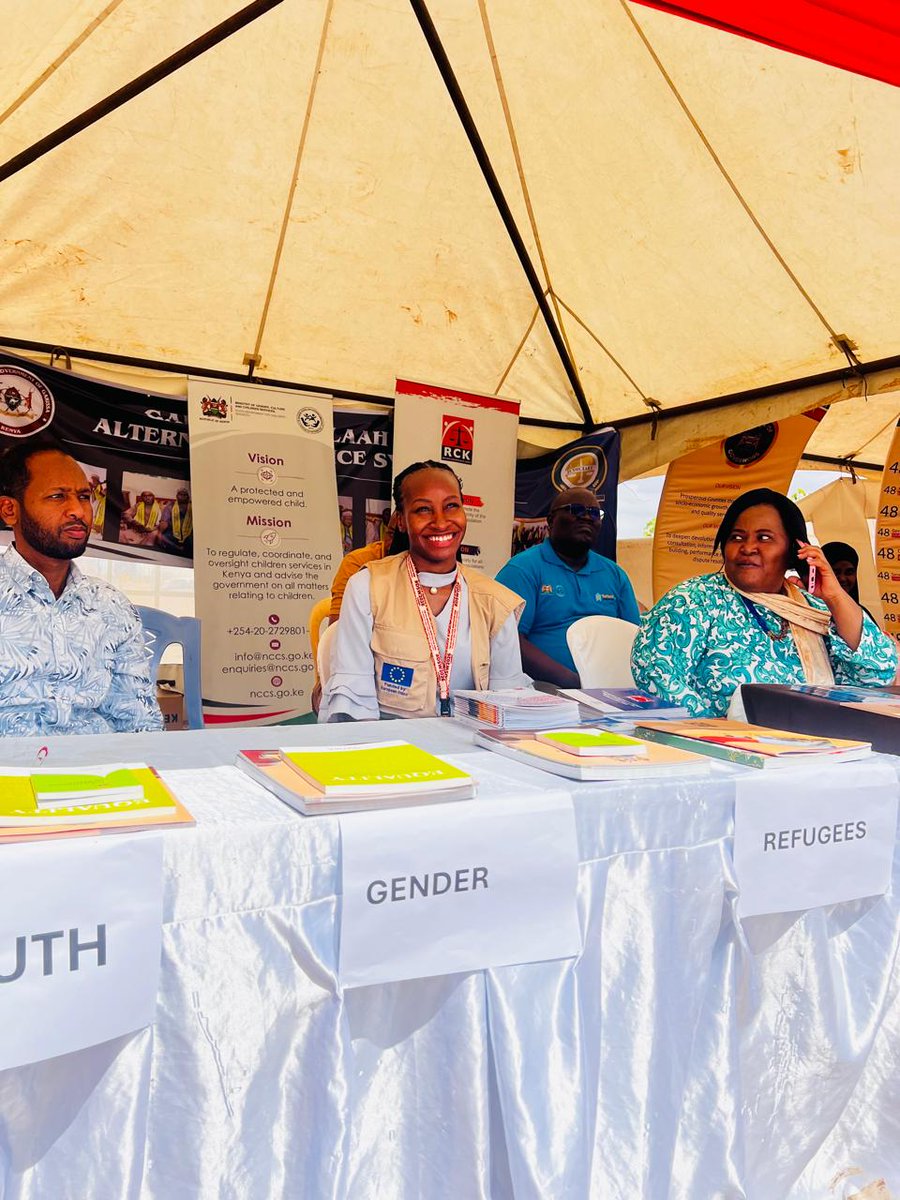 RCKKenya's tweet photo. 📍 Are you attending the 4th Devolution Sensitization Week in Garissa County, under the theme "#Devolution for Better Health, Empowered Communities"?

Do not miss this opportunity to meet the @RCKKenya team and learn more about refugee protection and management. At the event, @RCKKenya is delivering a range of essential services across key thematic booths.

Under the legal booth, our team is offering direct legal aid while raising awareness on refugee rights, child protection, and the rights of older persons and persons with disabilities to ensure access to justice reaches every community member. RCK will also participate in the roundtable panel discussion on the effective implementation of the Shirika Plan and GISDEP.

At the Ministry of Health booth, RCK is providing psychosocial support information and highlighting our collaborative work at the Gender-Based Violence Recovery Centre (GBVRC) to showcase coordinated, survivor-centered responses for individuals affected by sexual offenses.

Additionally, at the Garissa Department of Trade booth, RCK and its ABLI-G Consortium partners, including @drckenya with support from @EUinKenya, are championing #socioeconomic inclusion among refugee and host populations by demonstrating the One Stop Shop model, an integrated service approach designed to consolidate multiple community support mechanisms under one roof for seamless access.

The Council of Governors' flagship civic engagement platform brings together national and county governments, development partners, and communities to reflect on the gains of devolution and chart its future. This year's edition places special emphasis on demonstrating impact in an arid and semi-arid region that has historically faced barriers to access.

As #DSW2026 reaffirms, devolution delivers real impact when services, partnerships, and communities come together, and RCK remains committed to walking alongside government and partners in building a more inclusive, responsive system for all. 

#DevolutionSensitizationWeek2026 #DevolutionSensitizationWeek

@KenyaGovernors @garissahealth @Garissapress @TurkanaAssembly @_GarissaCounty @DRSKenya @EUinKenya @RESCUEorg @UNHCR_Kenya @HakiKNCHR @IGADHealthS @OpenSociety @denmarkinkenya @NLinKenya @drckenya @unwomenkenya @relon_kenya @youthVoicesCom @ReDSS_HoA @RefugeesSeat @hbsHornOfAfrica @ECHO_CESAfrica @SomaliStarNews1 @inkomokoKenya @HIASAfrica @YVKakuma @Kenyajudiciary @Haki_na_Sheria @UDPKenya @IRAP @ICVAnetwork @Uspat6666 @NCIC_Kenya @afsc_org @PamojaTunaweza @TurkanaCountyKE @KAS_Kenya @giz_gmbh @UKinKenya @IOMKeny @UKinKenya @HakiKNCHR