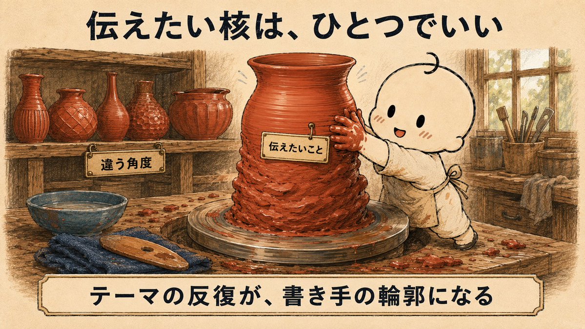 minato_osmap's tweet photo. @chokyori_tsukin 同じ核でも、届く角度は読む人の状態で変わる。だから伝え方を変え続けることにも意味があるんですよね🙇 https://t.co/pBs89yLYLG
