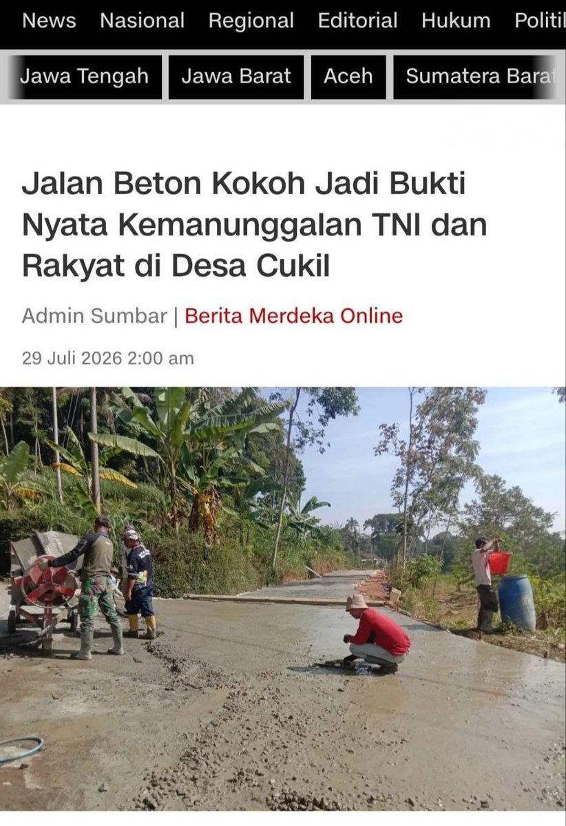 JanuarAries's tweet photo. TNI bersama rakyat adalah dua sisi yang sama yang tak terpisahkan. Bukan slogan, tapi aksi nyata di seluruh penjuru negeri.
Bukti Kerja Nyata https://t.co/upgZoOTJyg
