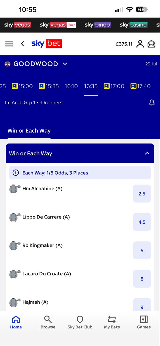sbirdi67's tweet photo. @dickieevans1 What is this on SKYBET, haven’t seen this meeting on the other bookies https://t.co/ZUSeSekgz6