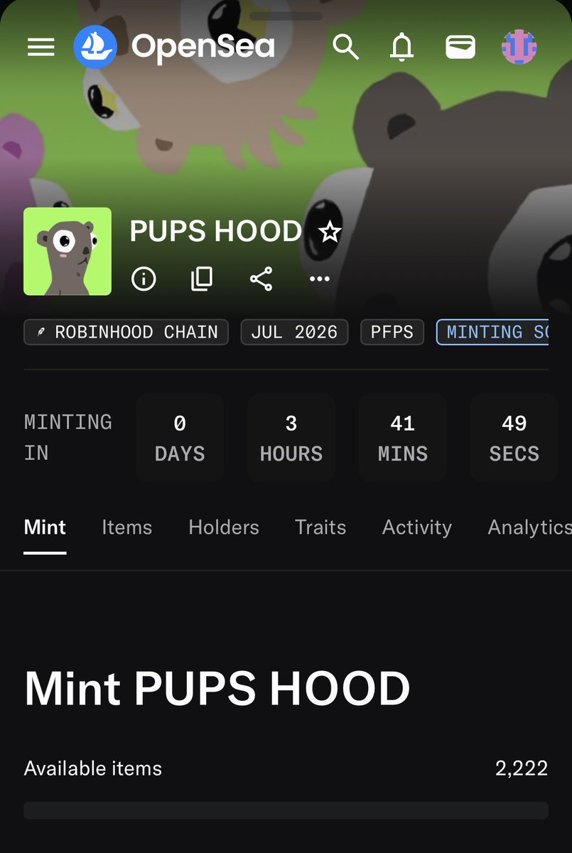 0xtaller's tweet photo. GM Fellas 

Lots of mints today, but I only have a few WLs.

These are the ones I'll be watching:
- @HoodSocietys - @KinsmanNFT - @Pups_Hood - @nykohq

I wish I could add these too:
- @MonkeyHoodNFT - Compass by @harto_fr

Sadly, I couldn't get a WL for either of them.
Hopefully, one of these mints turns into a runner today.

Which one are you watching?