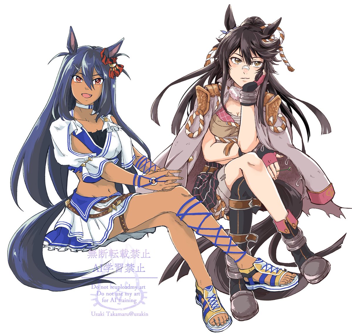 uzakin's tweet photo. 同人誌の表紙の為に何人か描いたんだけど、バケツ塗りはあまりしないから新鮮だったやつ。 https://t.co/F1E1VKDAUX