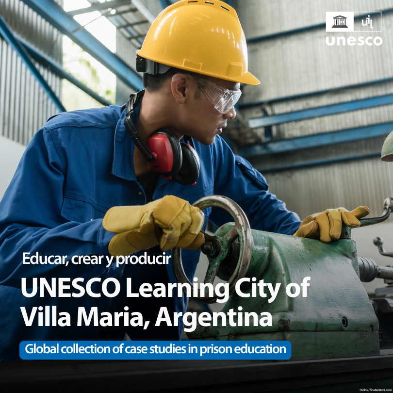 UIL's tweet photo. 📢 New prison education case study!
Discover how 'Educar, crear y producir' (Educate, Create & Produce) in the UNESCO #LearningCity of Villa María is helping incarcerated learners develop vocational skills and prepare for successful reintegration.
🔗 https://t.co/R4vSAyGdr8 https://t.co/guSA8YG7Jo