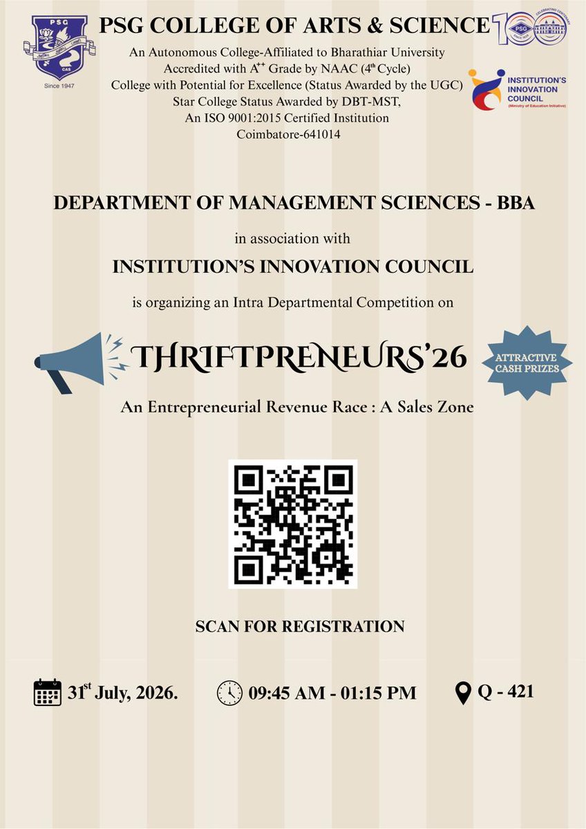 PSGCAS1's tweet photo. PSGCAS_IIC_BBA_THRIFTPRENEURS'26 https://t.co/16FtlUxAWl