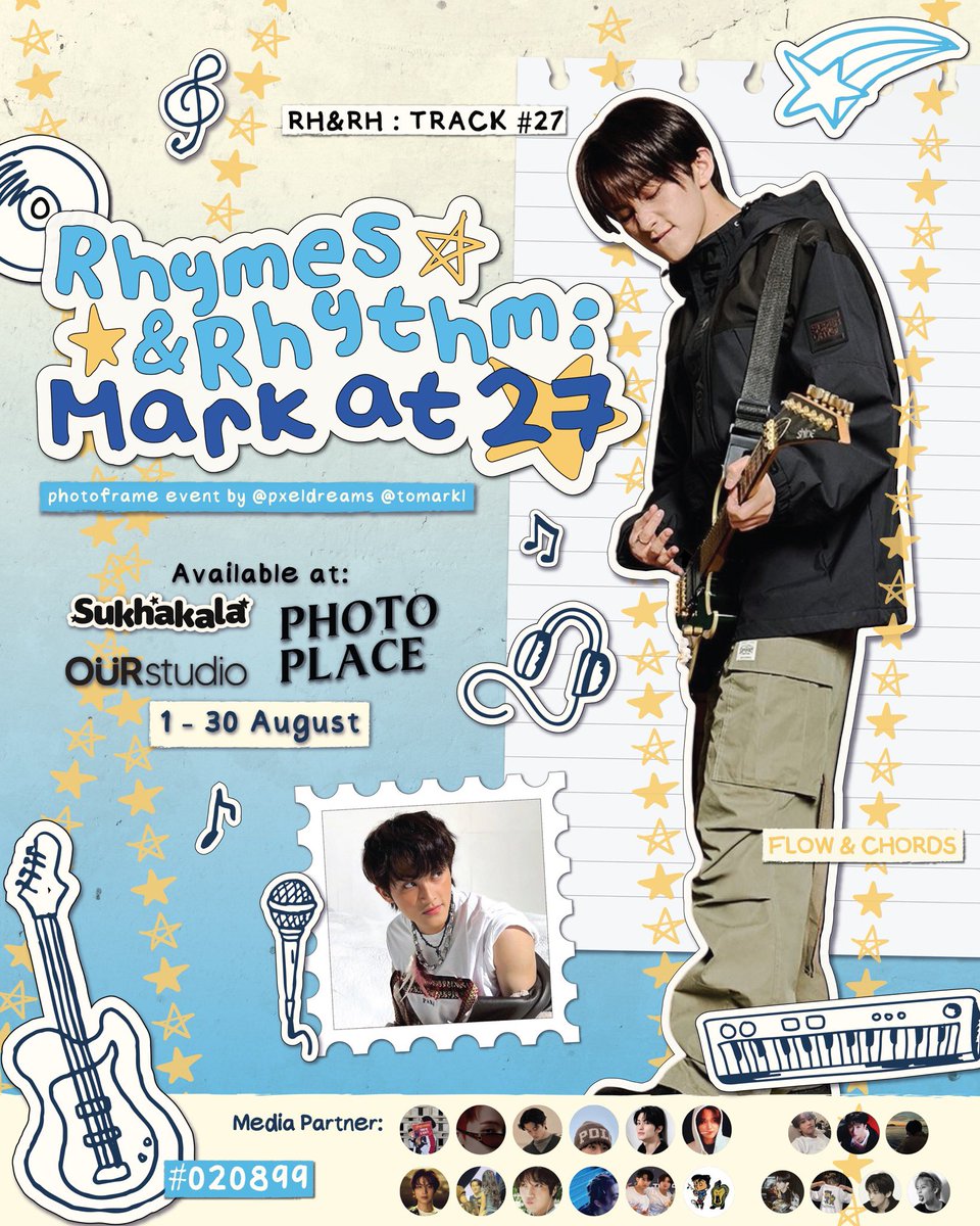 tomarkl's tweet photo. 𝄞⨾𓍢ִ໋ 𝚁𝚑𝚢𝚖𝚎𝚜 & 𝚁𝚑𝚢𝚝𝚑𝚖 : 𝙼𝚊𝚛𝚔 𝚊𝚝 𝟸𝟽 🎧
Birthday frame for our rockstar Mark! 🎸
by @pxeldreams @tomarkl
“Turn the volume up, it’s Mark’s special track!” 🔊
📍 Photoplace, Ourstudio, Sukhakala
🗓️ 1 ~ 30 August
✦ free for markf! tag us~ 🫶🏻🎶
#RH2MARKat27 https://t.co/5Pr2lnOBf1