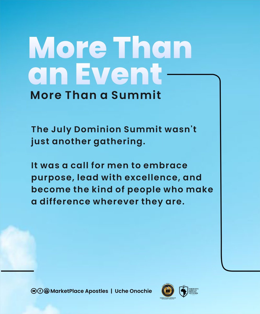 market_apostles's tweet photo. A glimpse into The Excellent Man: Born For This Summit. 

This wasn’t just a gathering ,it was a call to purpose, excellence, leadership, and intentional living.

Here’s a recap of the lessons that challenged us to become the men we were created to be. https://t.co/PwyjGSxnSc