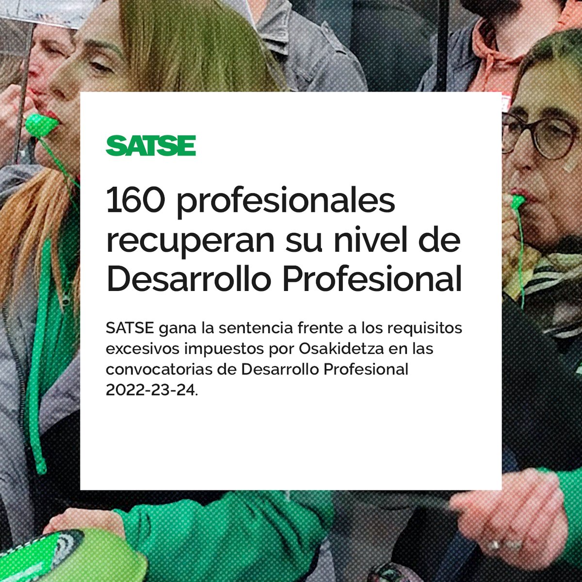 Sindicato_SATSE's tweet photo. Estas son nuestras últimas victorias en los tribunales 💪

🧑‍⚖️Tras las últimas sentencias ganada por @SATSE_Andalucia:

➡️El SAS tendrá que pagar 22.000 a un enfermero que trabajó durante 2 años como director de centro, sin que se le reconociera el complemento específico
➡️Se reconoce la productividad a una enfermera que trabajó dos años en distintos centros del SAS

🧑‍⚖️ 160 profesionales recuperan su nivel de Desarrollo Profesional gracias a la sentencia ganada por @SATSE_Euskadi