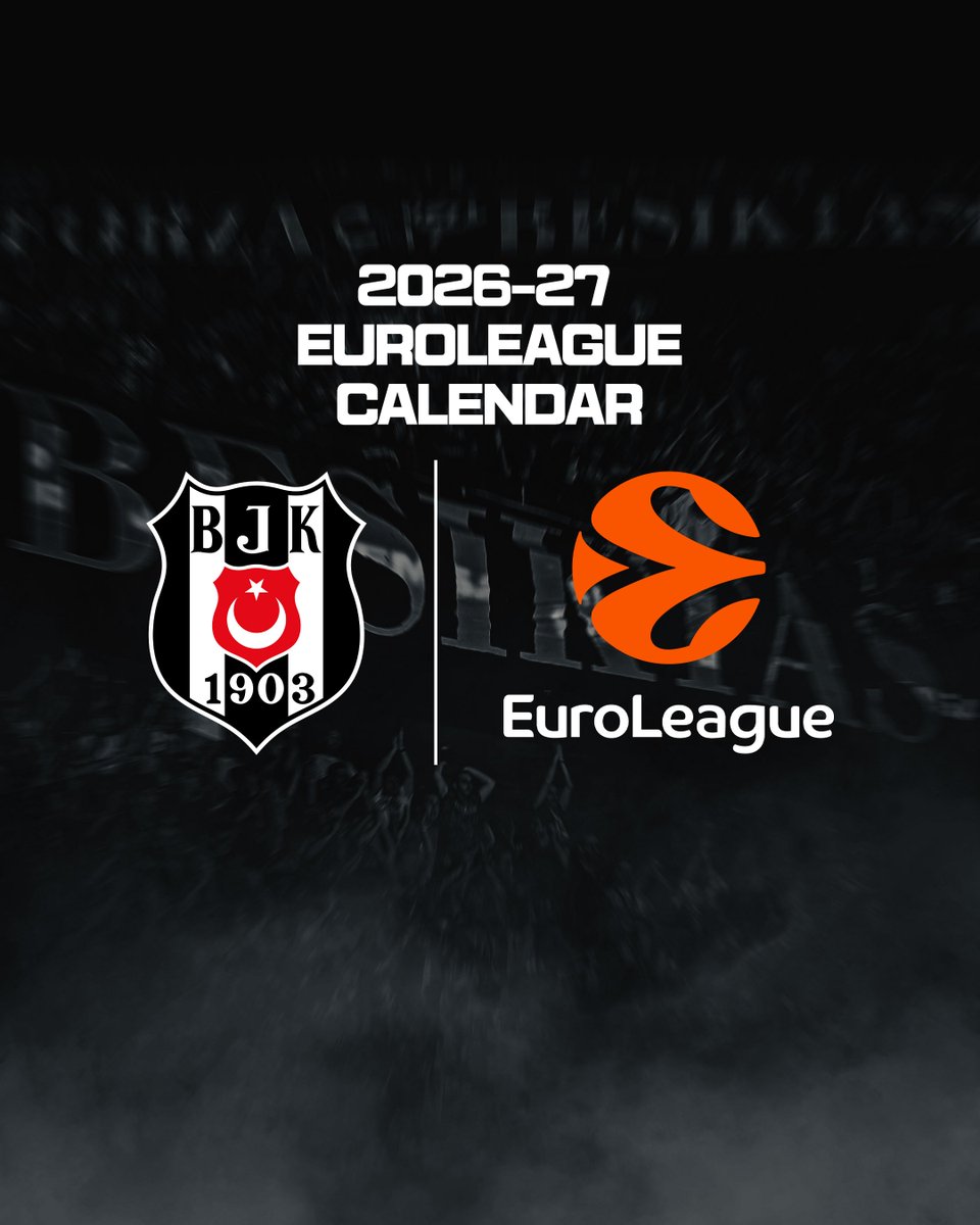 BJK_Basketbol's tweet photo. EuroLeague 2026/27 sezonu fikstürümüz. 🦅 https://t.co/fvGT3oplIJ