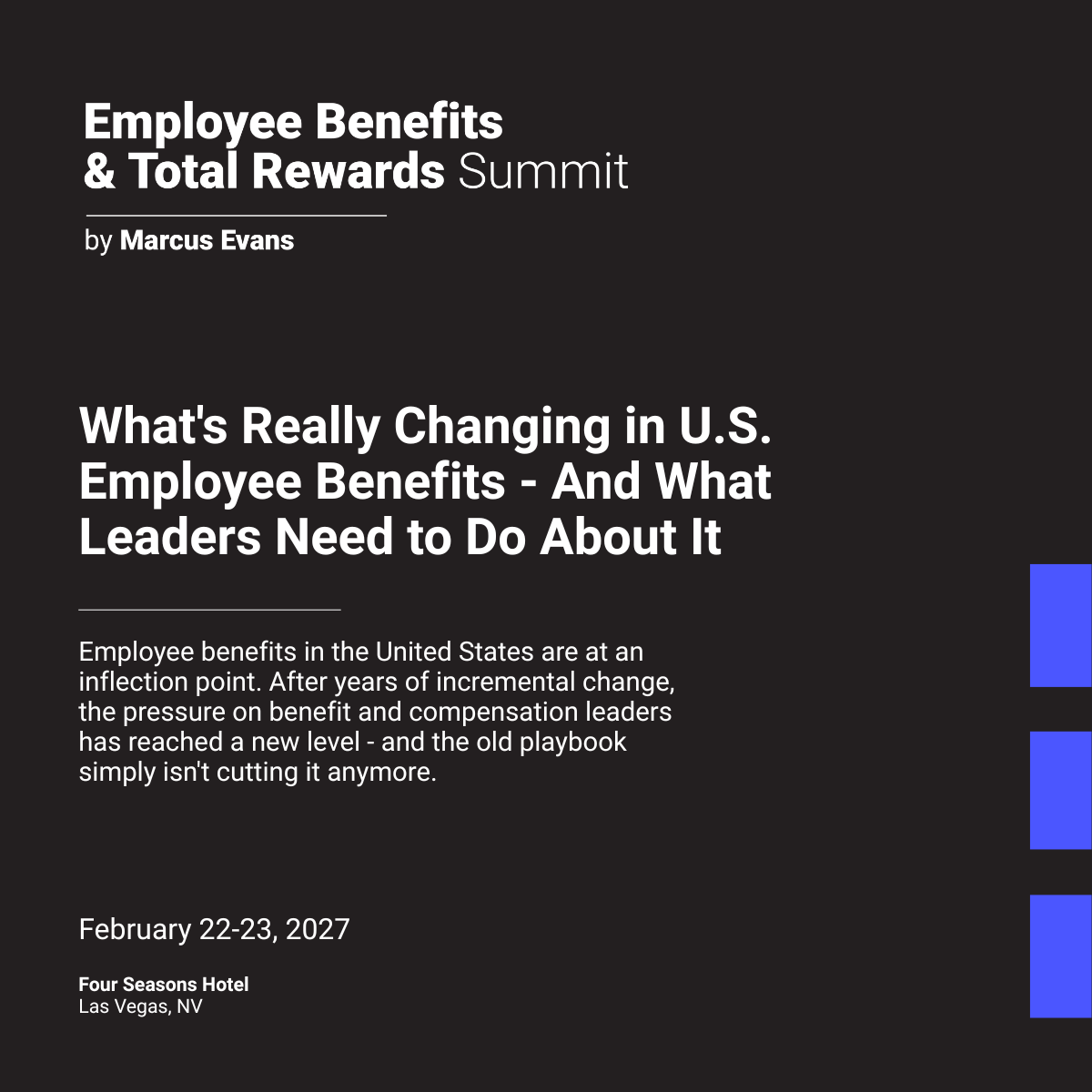 marcusevans's tweet photo. ⚠️ The old playbook isn't cutting it anymore.

The Employee Benefits &amp; Total Rewards Summit is where leaders come to get ahead of what's next.

Find out more here: https://t.co/8ZW8vWwzNy

#EmployeeBenefits #Compensation #HRStrategy #TotalRewards #MarcusEvans https://t.co/FdxPsmmNoK