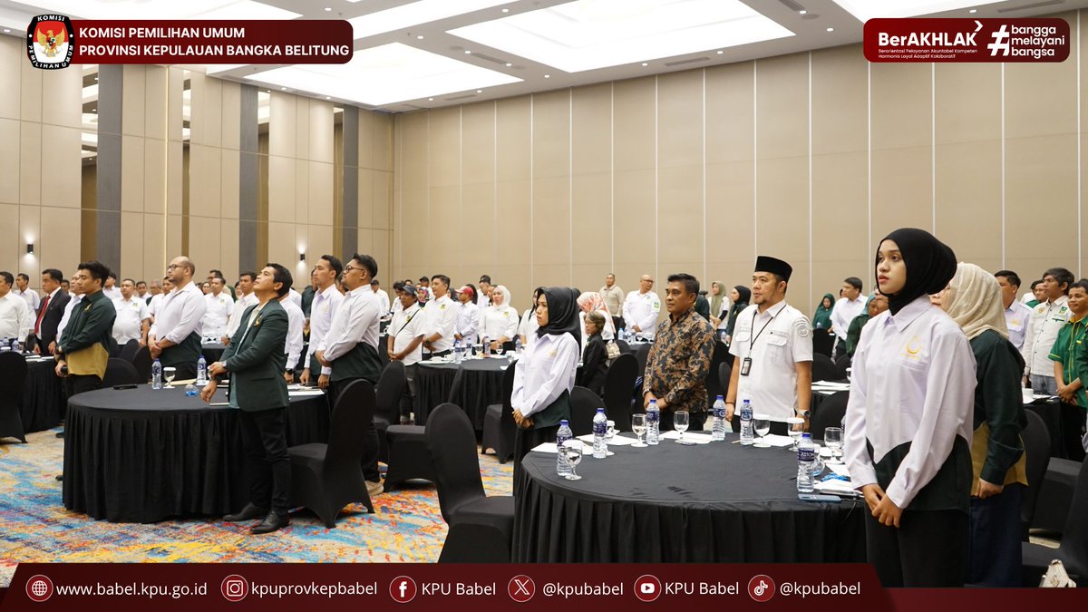 KPUBabel's tweet photo. #SeperadikPemilih Ketua KPU Babel, Husin, menghadiri kegiatan Pendidikan Politik Tahun 2026 yang diselenggarakan oleh DPW Partai Bulan Bintang (PBB) Provinsi Kepulauan Bangka Belitung dengan mengusung tema “Bersatu, Bergerak, Menang”.

#KPUBabel #KPUMelayani https://t.co/obcvJWpbOH