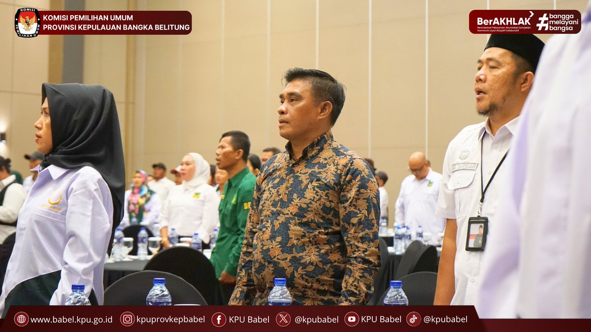 KPUBabel's tweet photo. #SeperadikPemilih Ketua KPU Babel, Husin, menghadiri kegiatan Pendidikan Politik Tahun 2026 yang diselenggarakan oleh DPW Partai Bulan Bintang (PBB) Provinsi Kepulauan Bangka Belitung dengan mengusung tema “Bersatu, Bergerak, Menang”.

#KPUBabel #KPUMelayani https://t.co/obcvJWpbOH